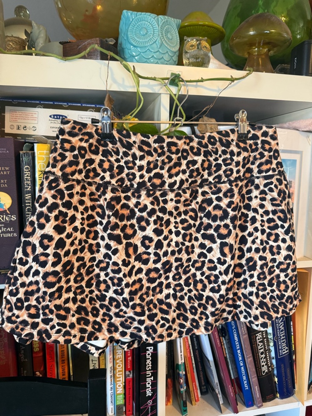 Leopard Print Mini Tennis Skirt with shorts and pockets - Tan/Black Animal Print